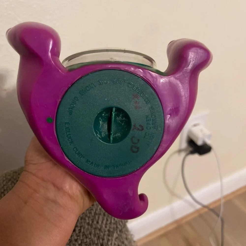 VTG Barney Dinosaur Armitron Quartz Clock Tested Works 6